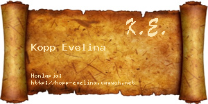Kopp Evelina névjegykártya
